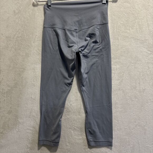 Lululemon Align Crop 21" Nulu Fabric Leggings Chambray Blue Women's Size 6 Yoga - Picture 10 of 16